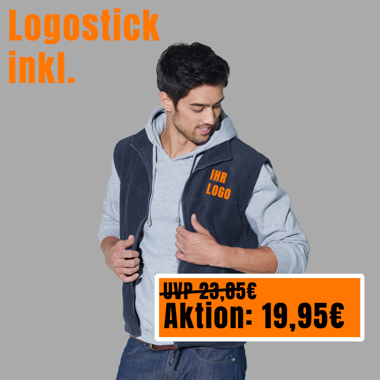 20 Fleece-Westen mit Logo